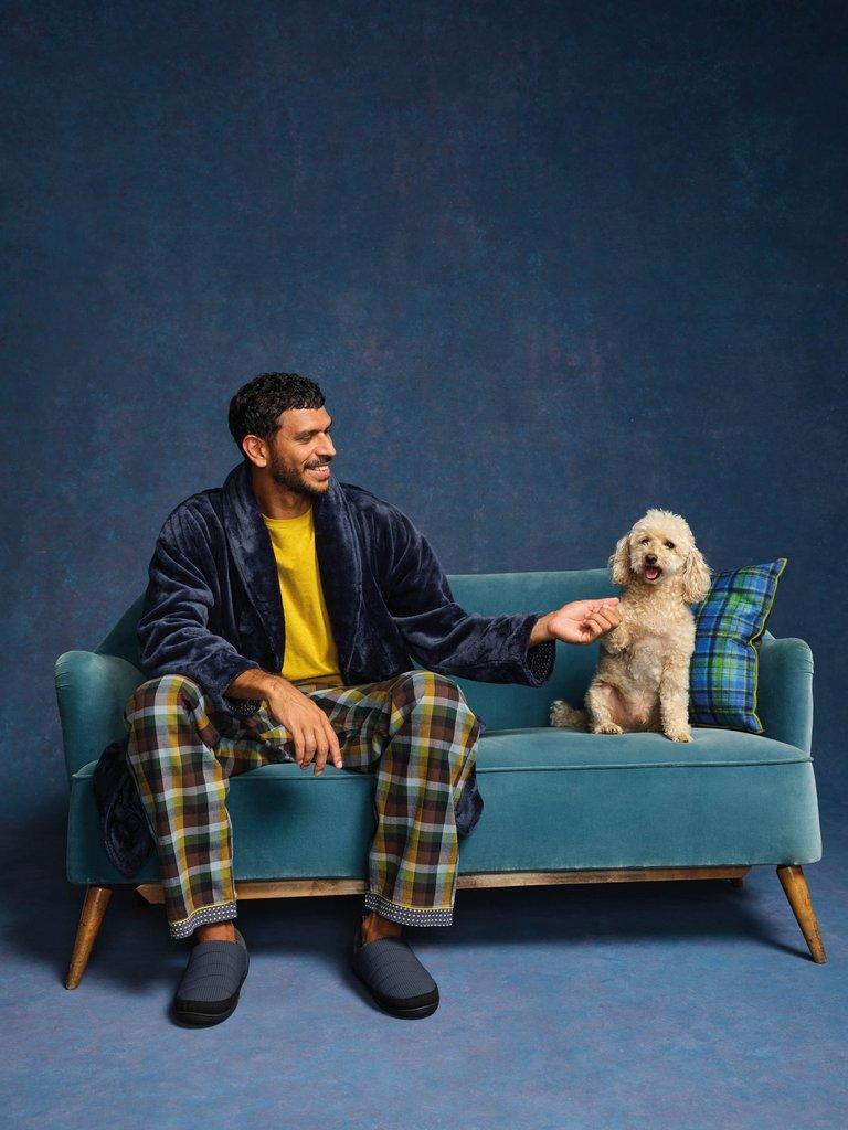 Flannel Moorland PJ Trousers in GREEN MLT - MIXED