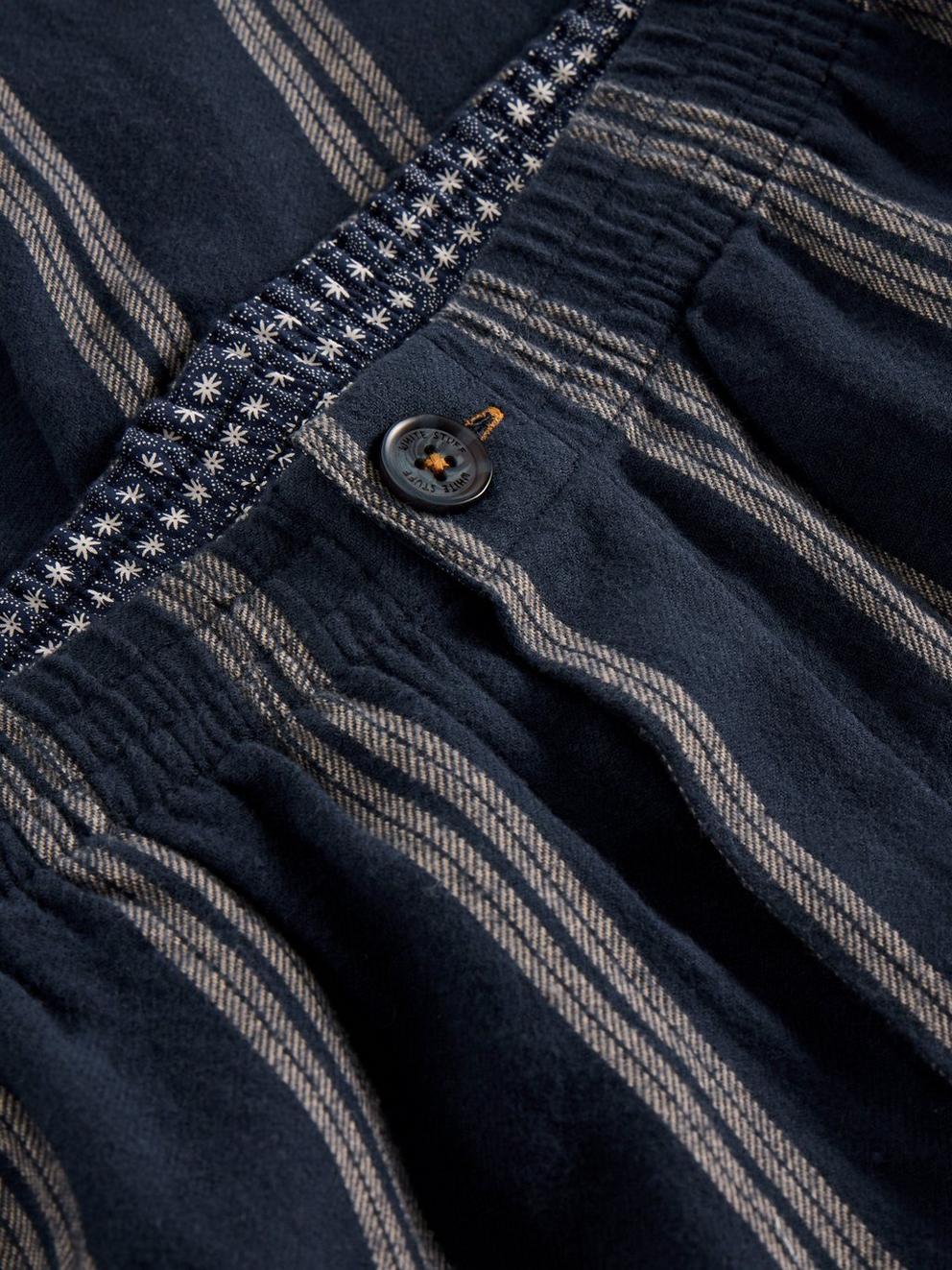 Flannel Moorland PJ Trousers in NAVY MULTI - FLAT DETAIL