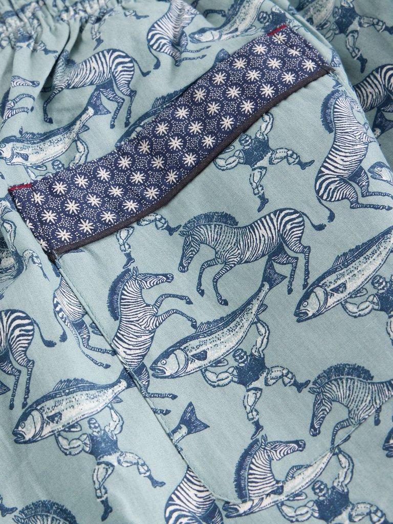 Wells Printed PJ Trouser in BLUE PR - FLAT DETAIL