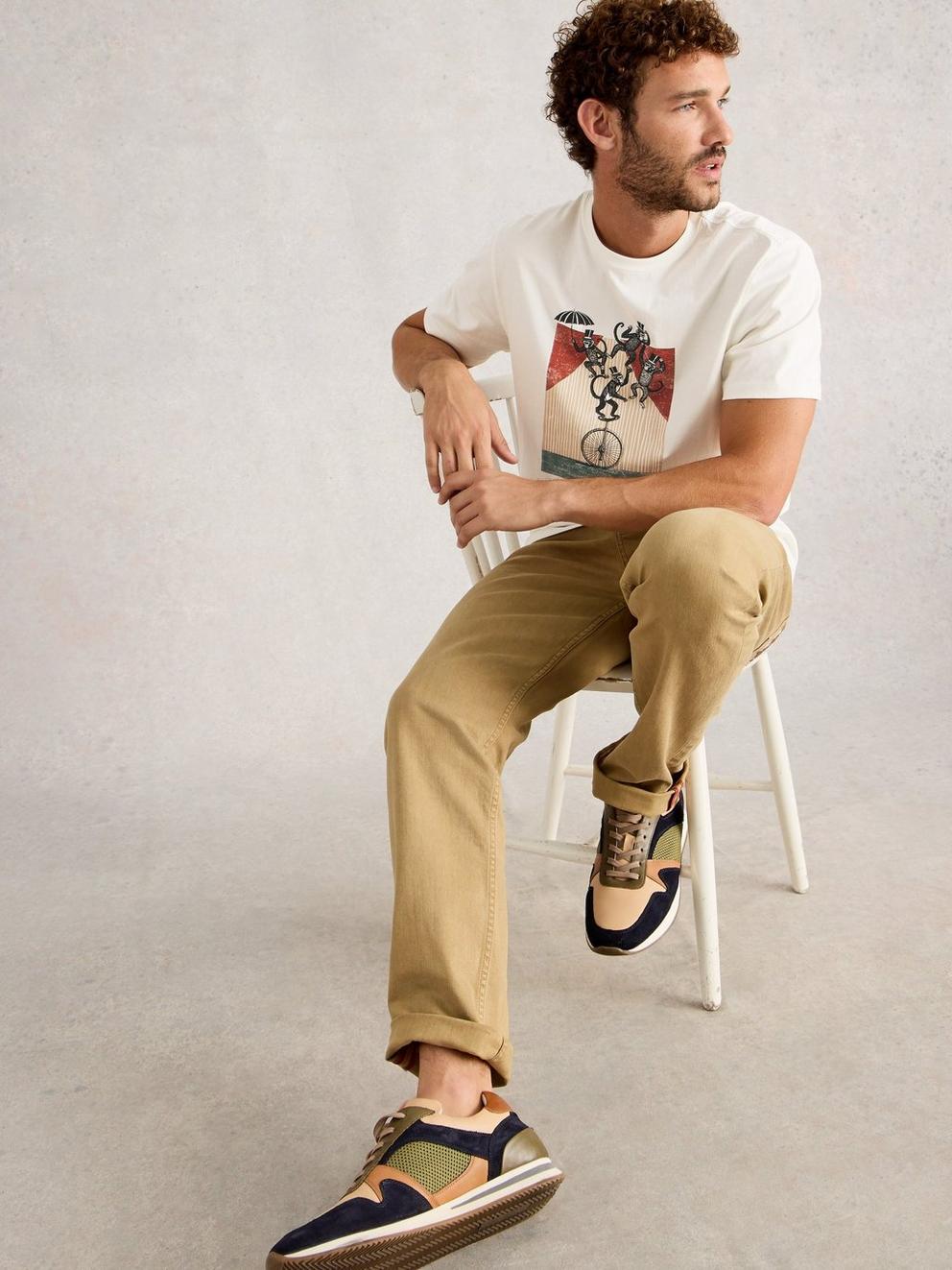 Abersoch Graphic Monkey in WHITE PR - LIFESTYLE