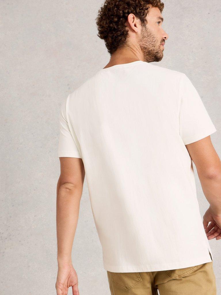 Abersoch Graphic Monkey in WHITE PR - MODEL BACK