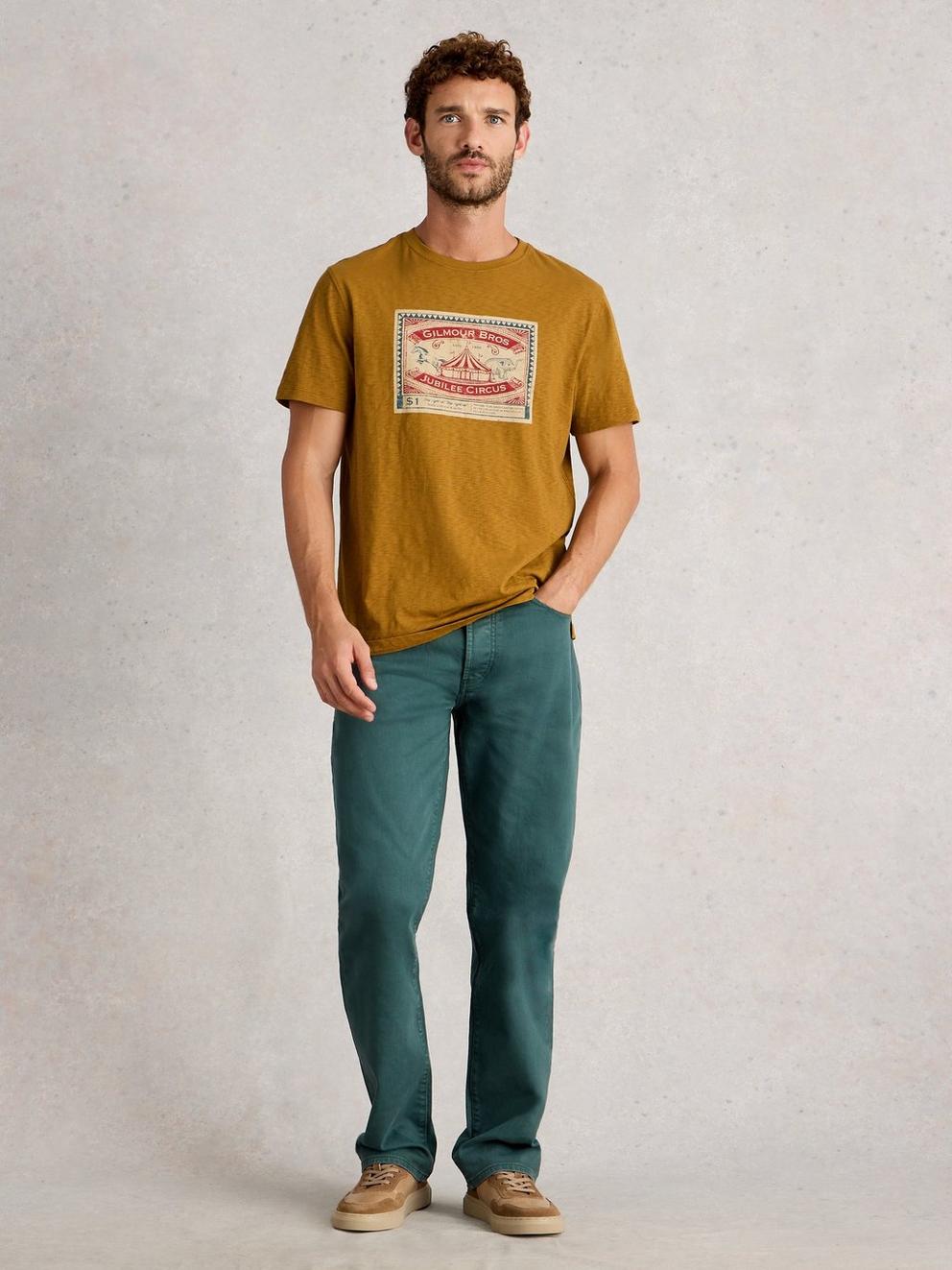 Abersoch Graphic Circus in YELLOW PR - MODEL FRONT