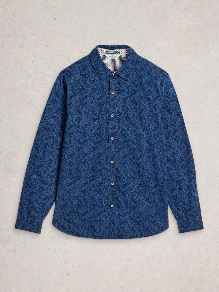 Finsbury Vine Print Shirt in NAVY PR - FLAT FRONT