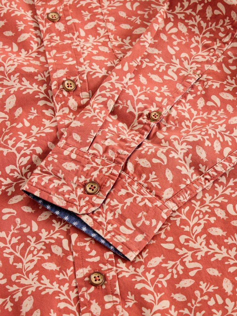 Finsbury Vine Print Shirt in ORANGE PR - FLAT DETAIL