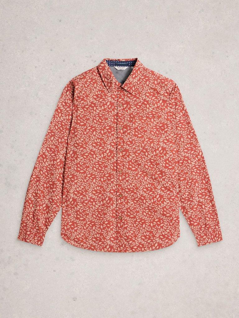 Finsbury Vine Print Shirt in ORANGE PR - FLAT FRONT