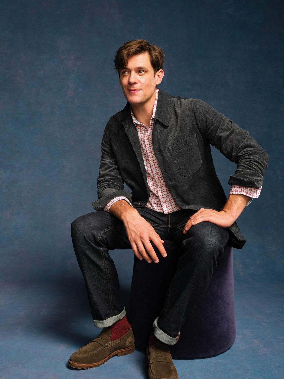 Finsbury Folk Geo Print Shirt in RED PR - MIXED