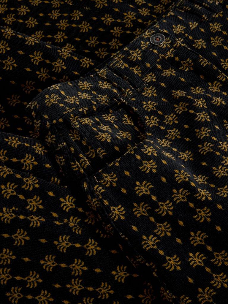 Quinn Cord Midi Skirt in BLK MLT - FLAT DETAIL