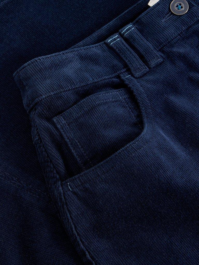 Quinn Cord Midi Skirt in DARK NAVY - FLAT DETAIL