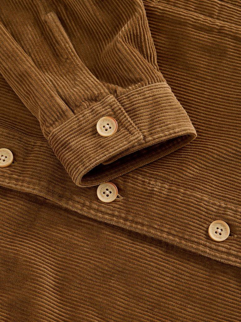 Finch Cord Jacket in MID TAN - FLAT DETAIL