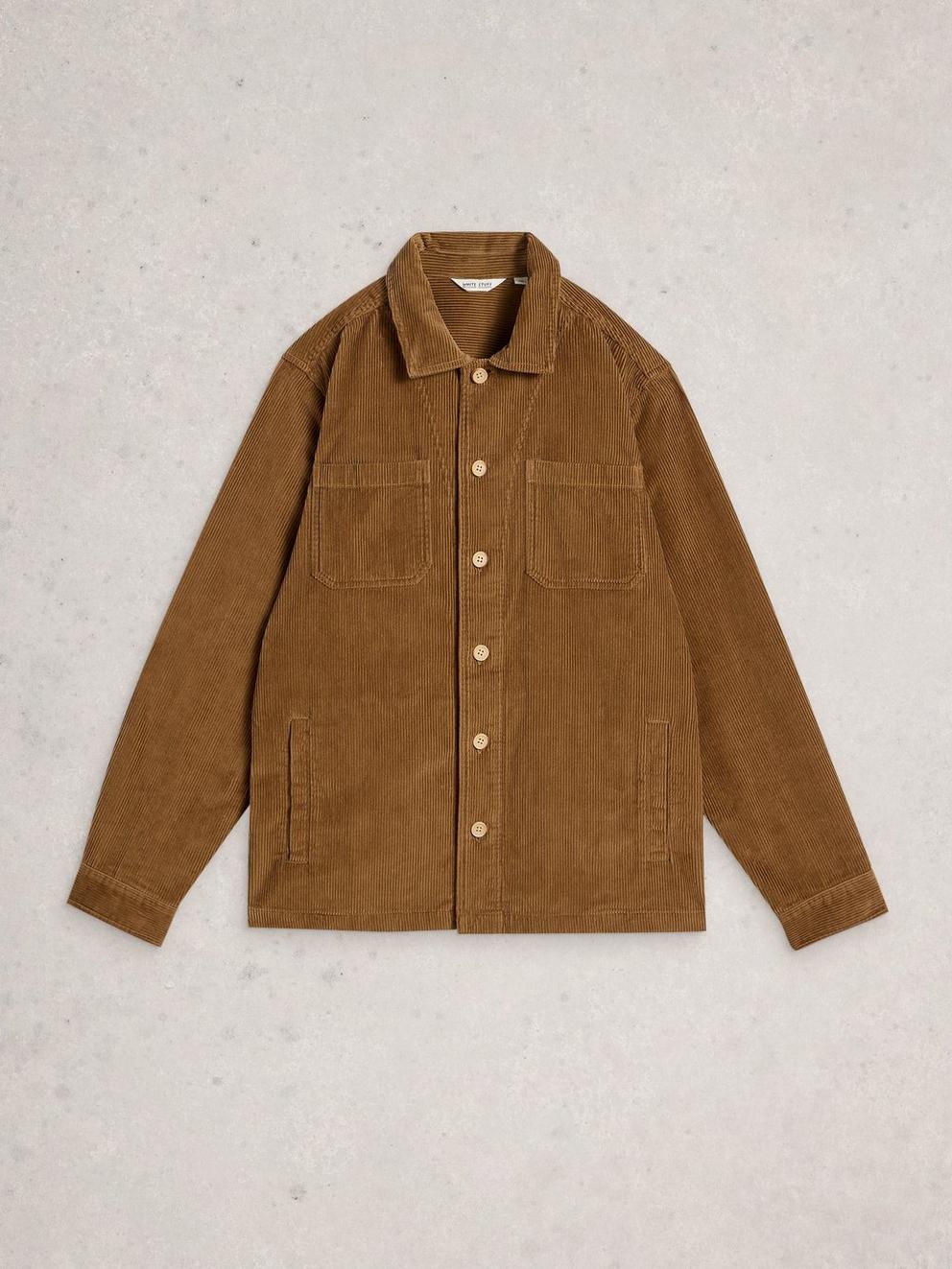 Finch Cord Jacket in MID TAN - FLAT FRONT