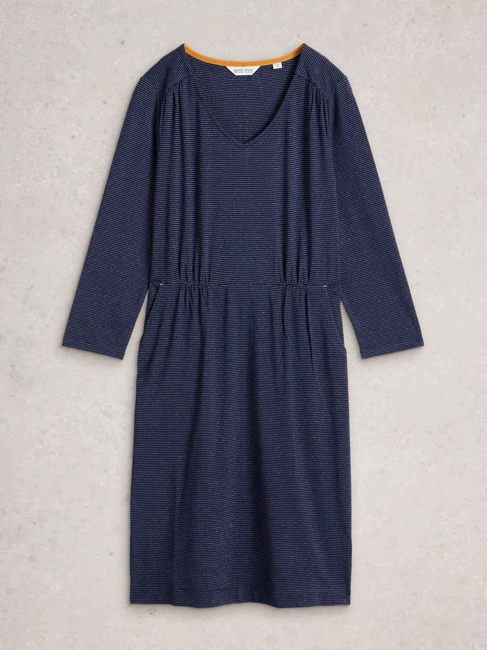 Tallie Sparkle Jersey Dress in NAVY MULTI - FLAT FRONT