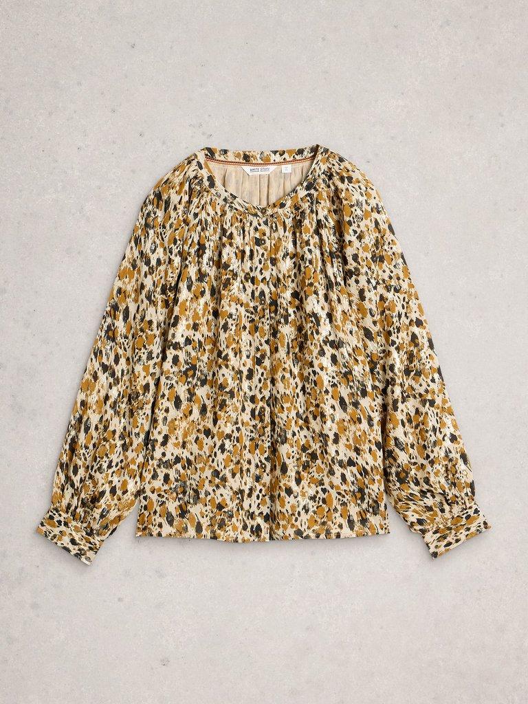 Ari Metallic Top in CHART MLT - FLAT FRONT