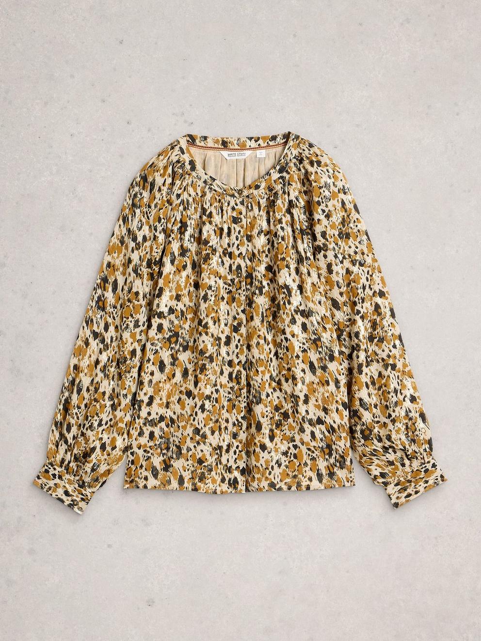 Ari Metallic Top in CHART MLT - FLAT FRONT