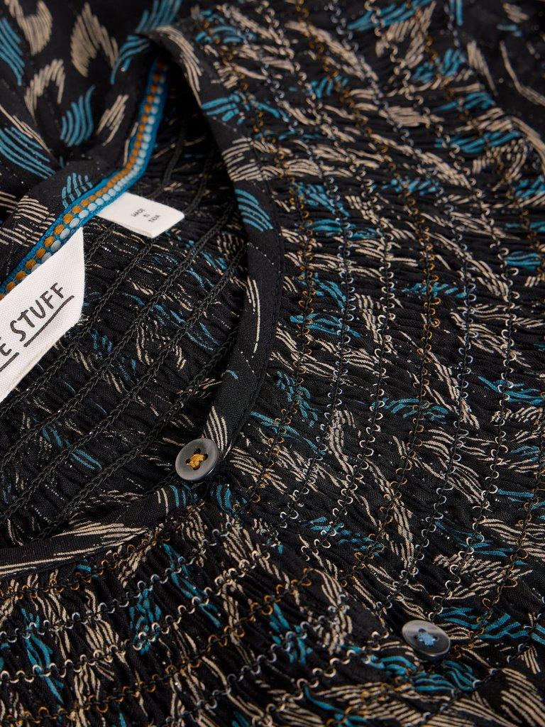 Remi Metallic Top in BLK MLT - FLAT DETAIL