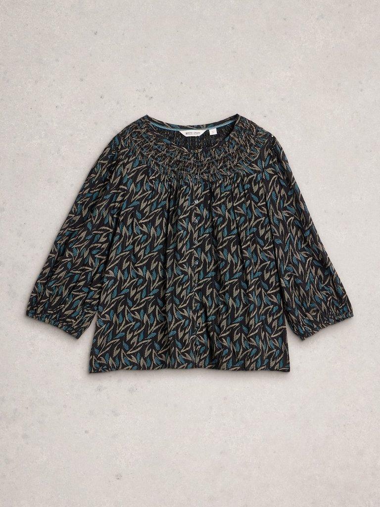 Remi Metallic Top in BLK MLT - FLAT FRONT