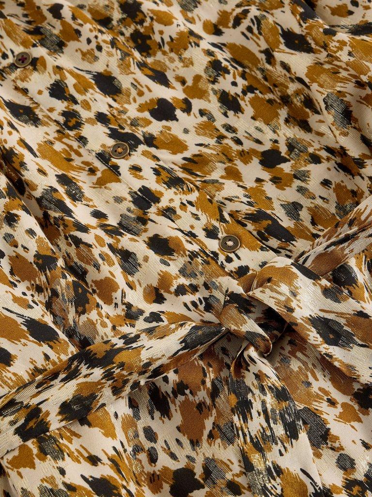 Delilah Metallic Dress in CHART MLT - FLAT DETAIL