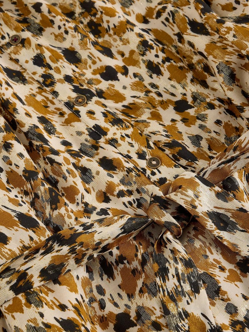 Delilah Metallic Dress in CHART MLT - FLAT DETAIL