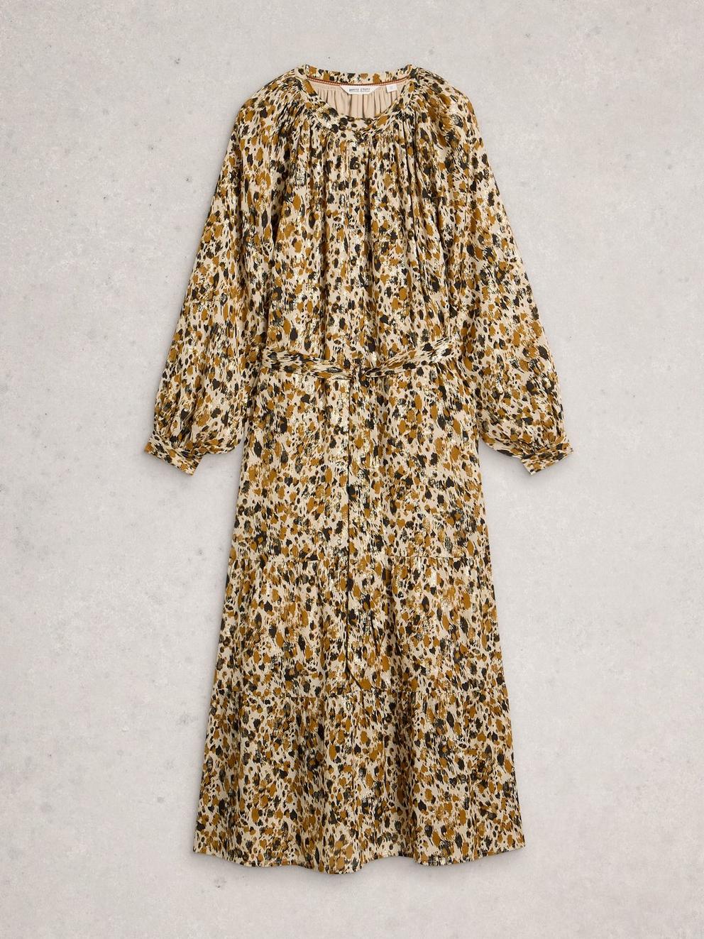 Delilah Metallic Dress in CHART MLT - FLAT FRONT