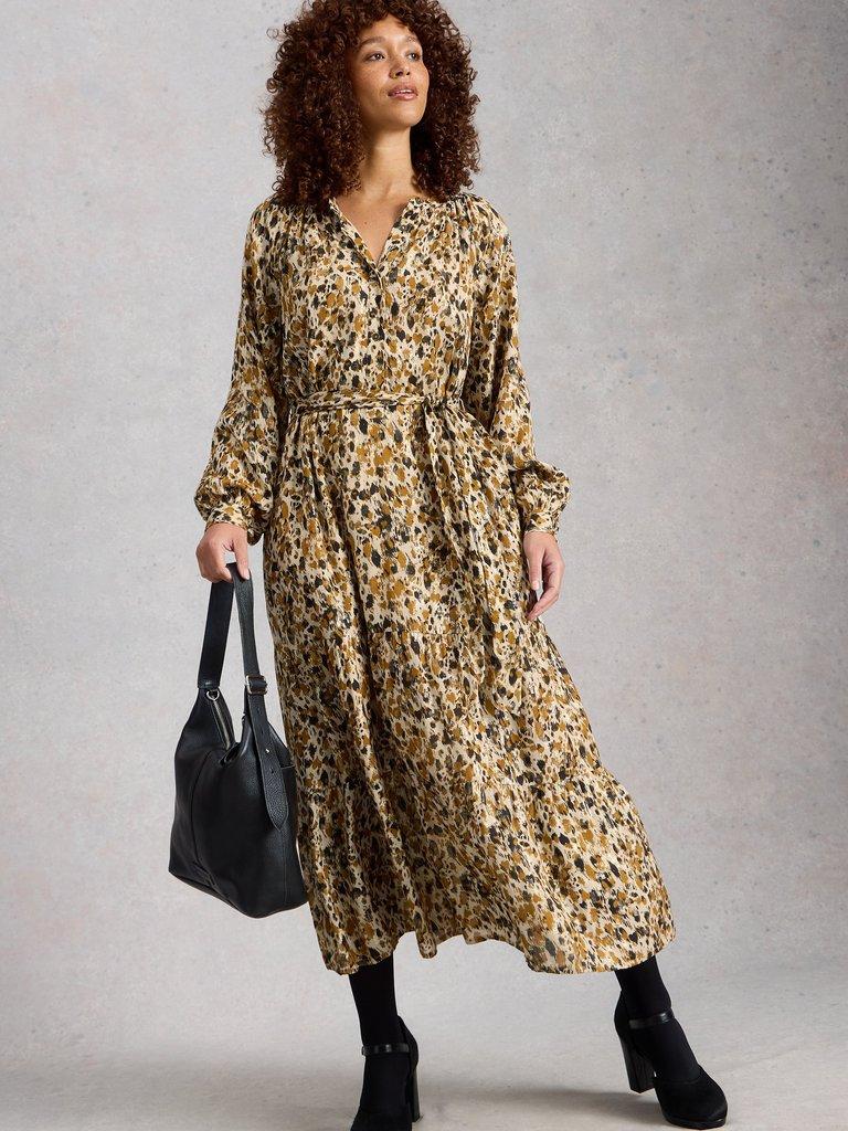 Delilah Metallic Dress in CHART MLT - LIFESTYLE