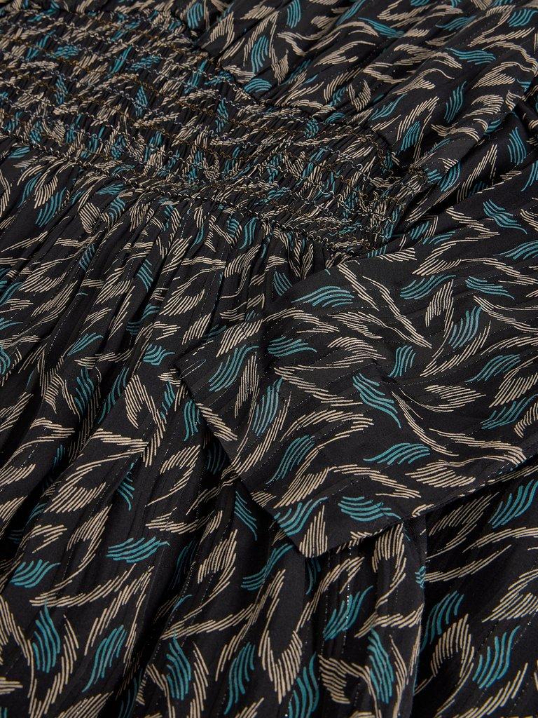 Edie Metallic Dress in BLK MLT - FLAT DETAIL