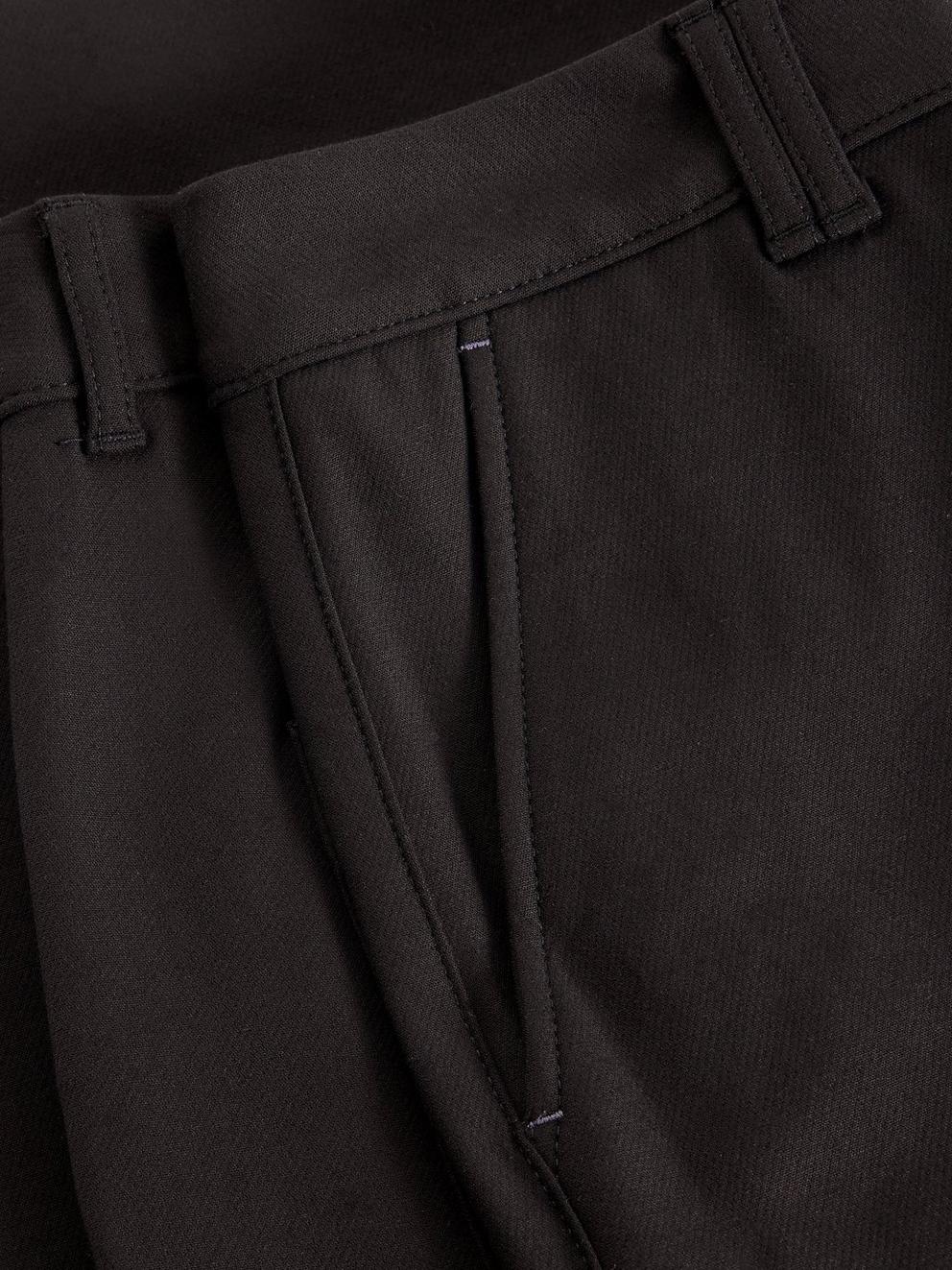 Belle Trouser Wide Leg in PURE BLK - FLAT DETAIL