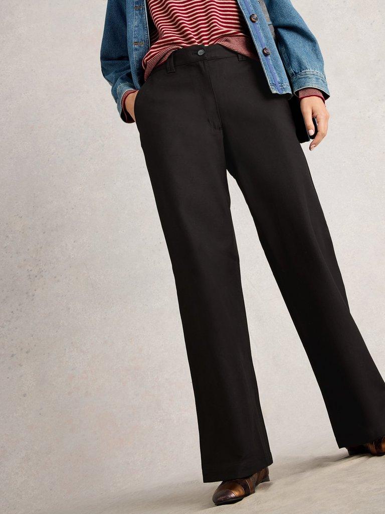 Belle Trouser Wide Leg in PURE BLK - LIFESTYLE