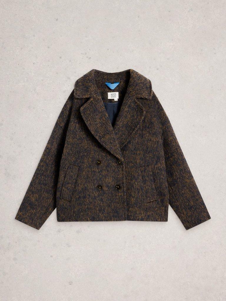 Josie Wool Blend Jacket in NAVY MULTI - FLAT FRONT