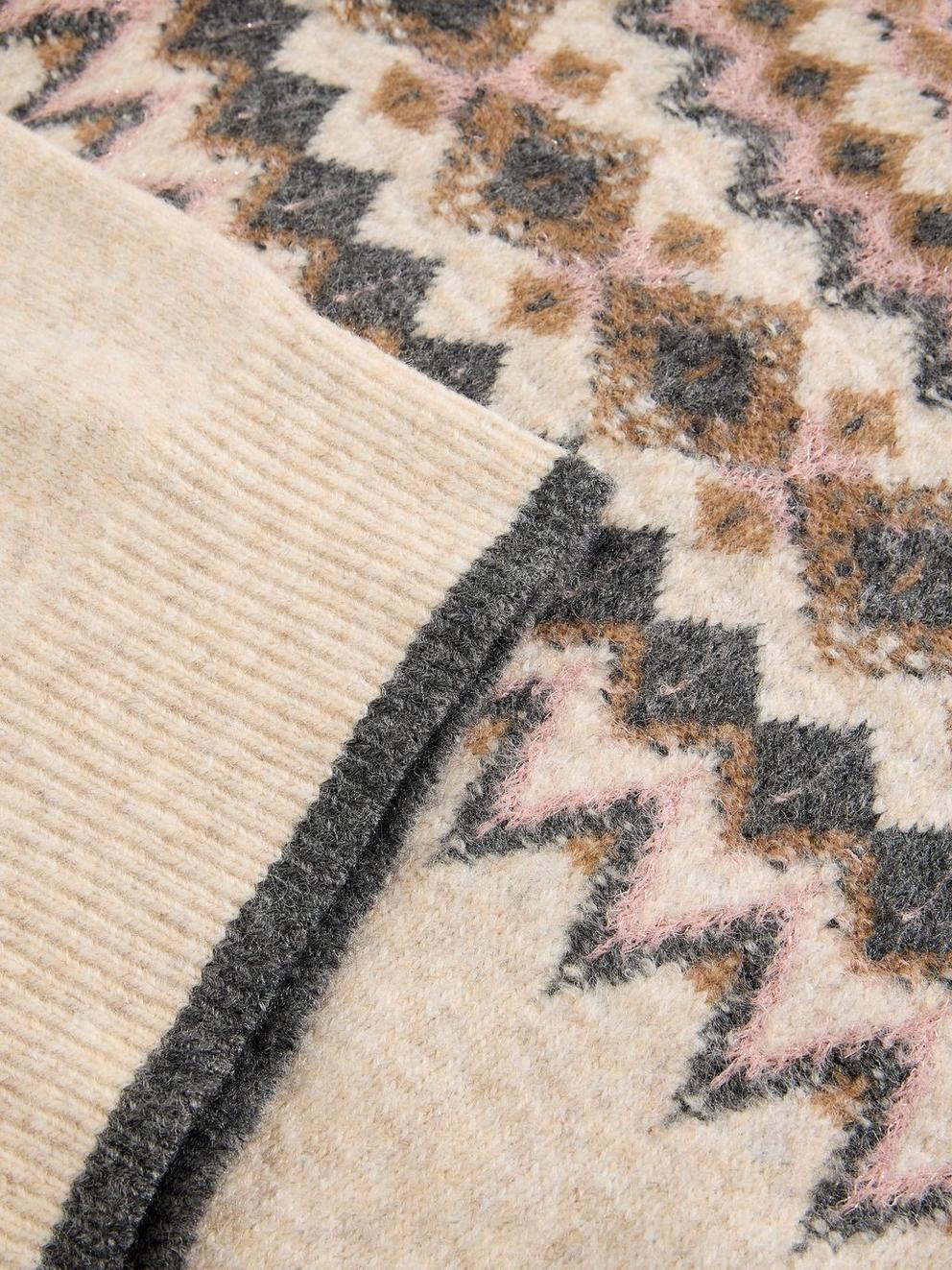 ARCTIC FAIRISLE JUMPER in NAT MLT - FLAT DETAIL