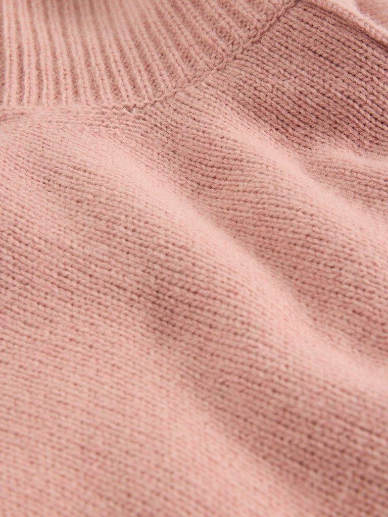 MARIANNE WOOL BLEND JUMPER in DUS PINK - FLAT DETAIL