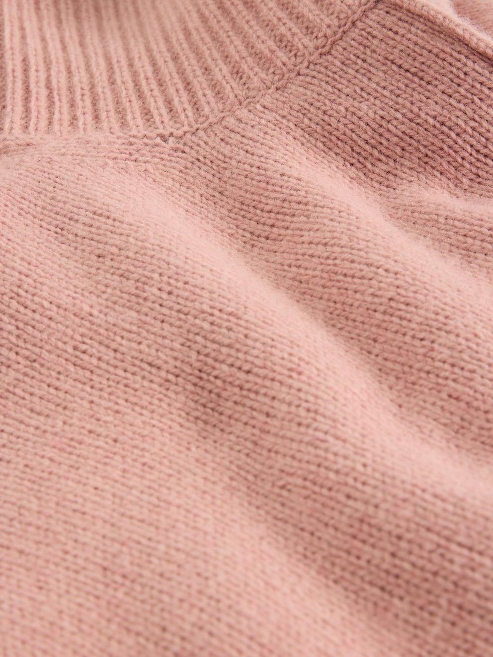 MARIANNE WOOL BLEND JUMPER in DUS PINK - FLAT DETAIL