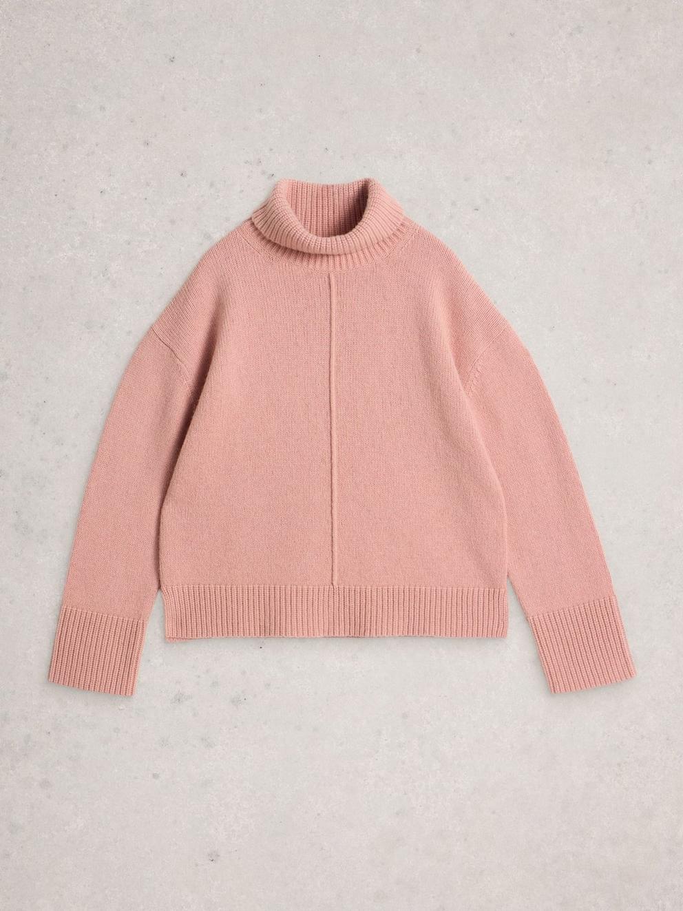 MARIANNE WOOL BLEND JUMPER in DUS PINK - FLAT FRONT