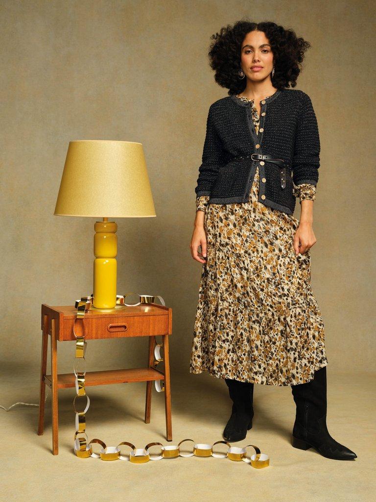 BELLE SPARKLE CARDI in PURE BLK - MIXED