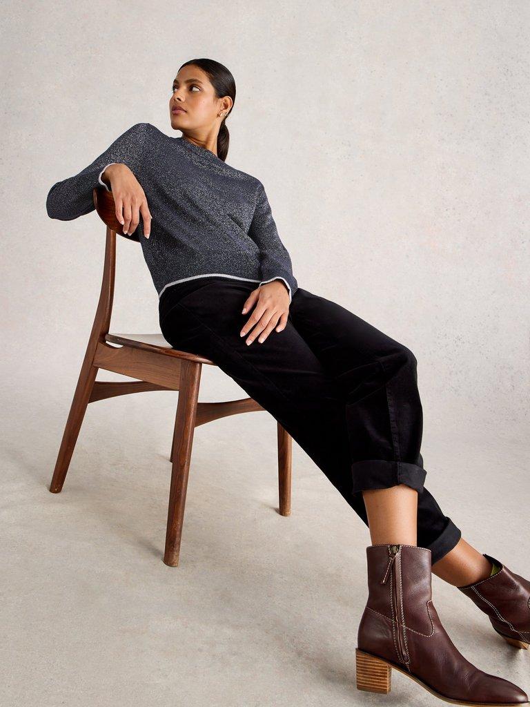 KATIE SPARKLE JUMPER in DARK NAVY - LIFESTYLE