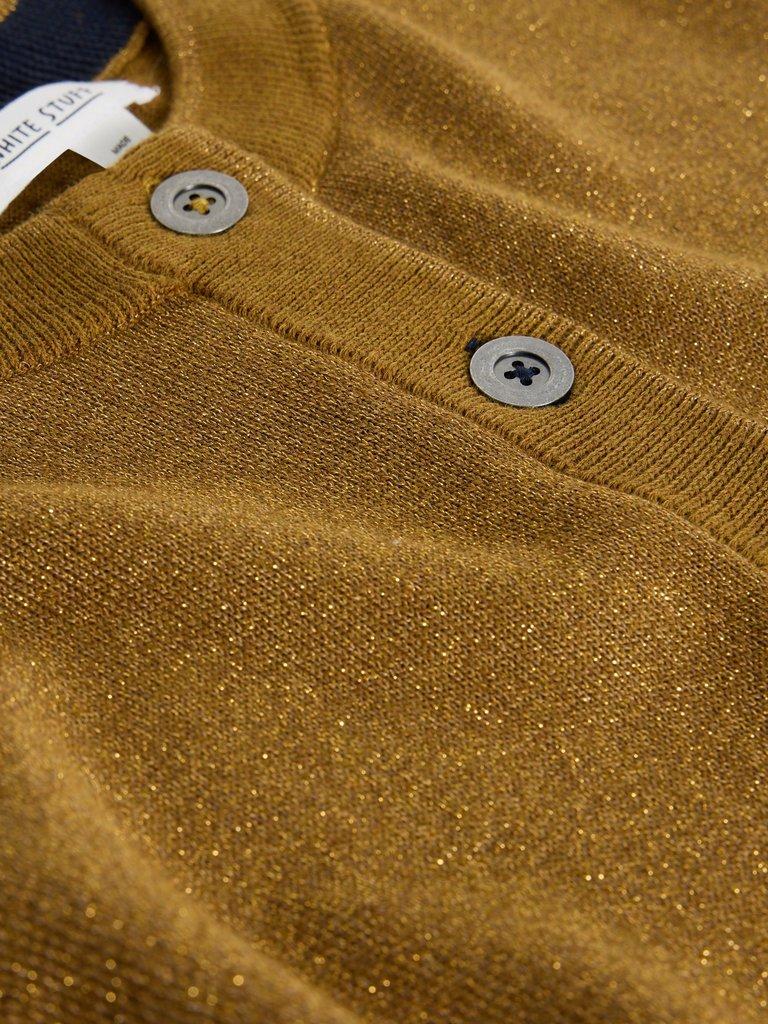 CHARLOTTE CREW NECK SPARKLE CARDI in DK CHART - FLAT DETAIL