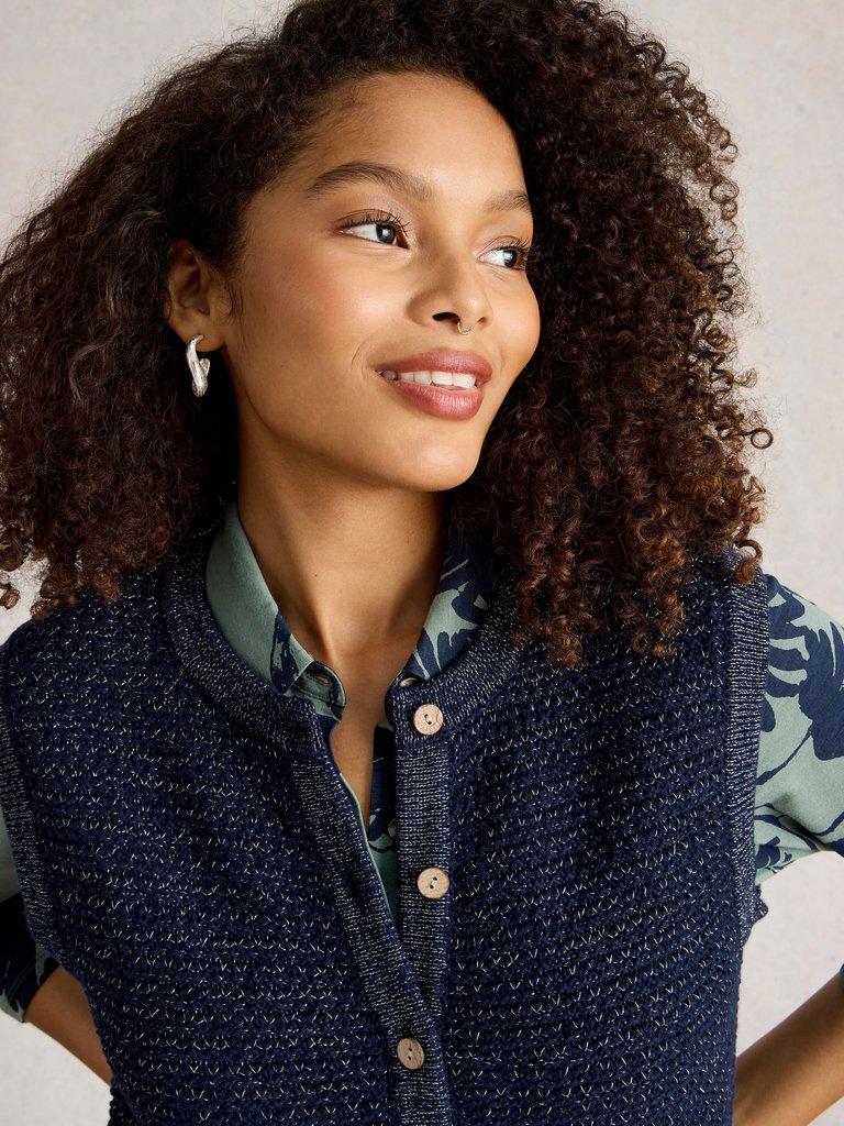 BELLE SPARKLE TANK in DARK NAVY - LIFESTYLE