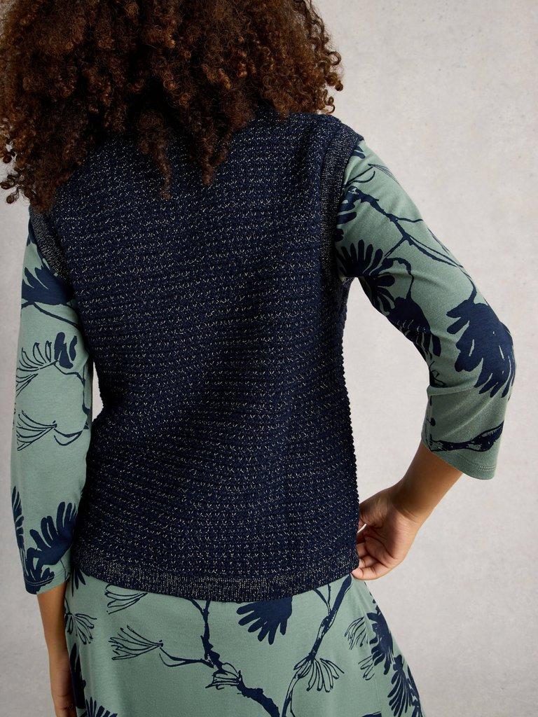 BELLE SPARKLE TANK in DARK NAVY - MODEL BACK