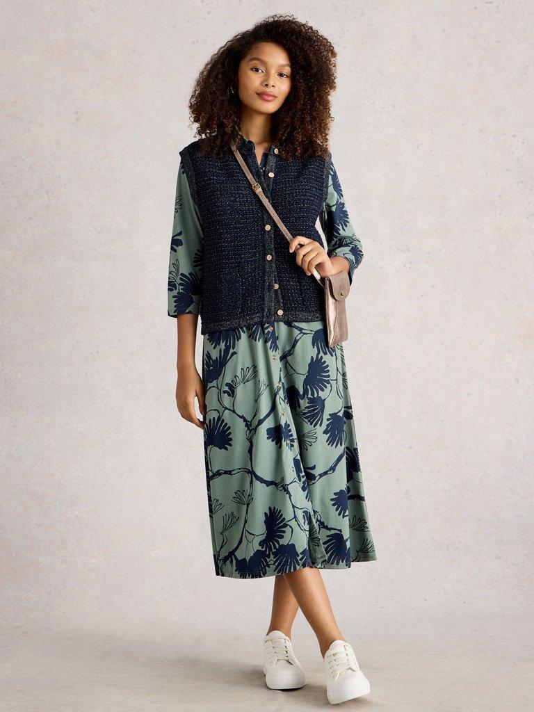 BELLE SPARKLE TANK in DARK NAVY - MODEL FRONT