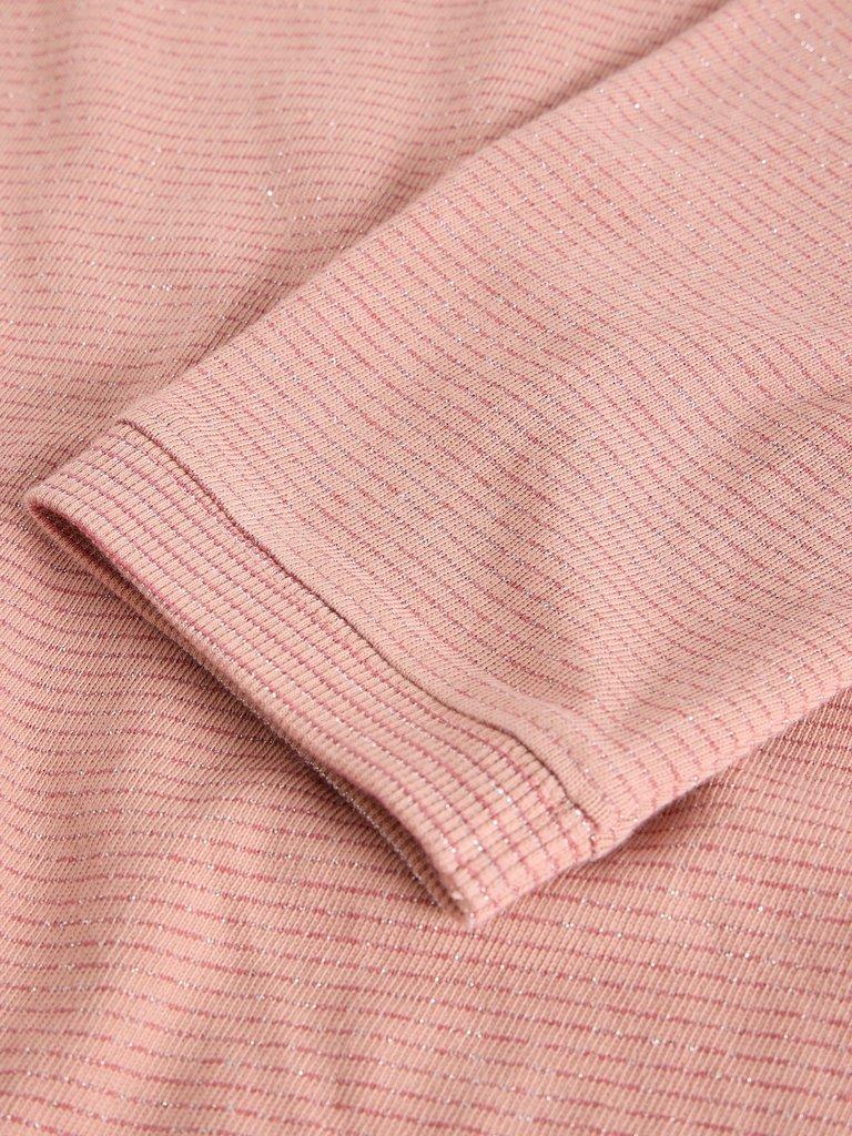 CLARA LS SPARKLE TEE in DUS PINK - FLAT DETAIL