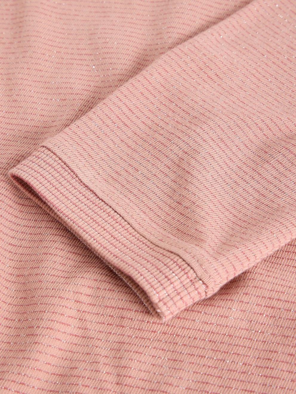 CLARA LS SPARKLE TEE in DUS PINK - FLAT DETAIL