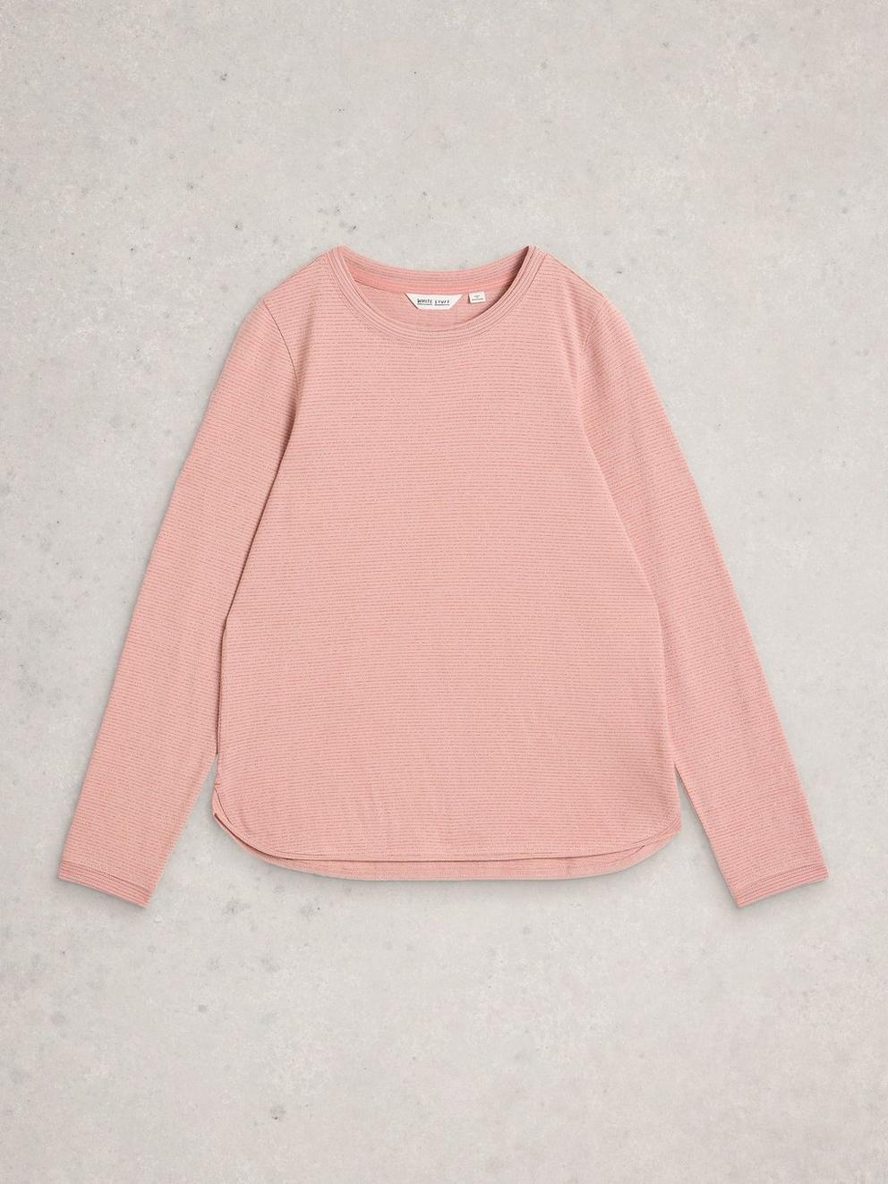 CLARA LS SPARKLE TEE in DUS PINK - FLAT FRONT