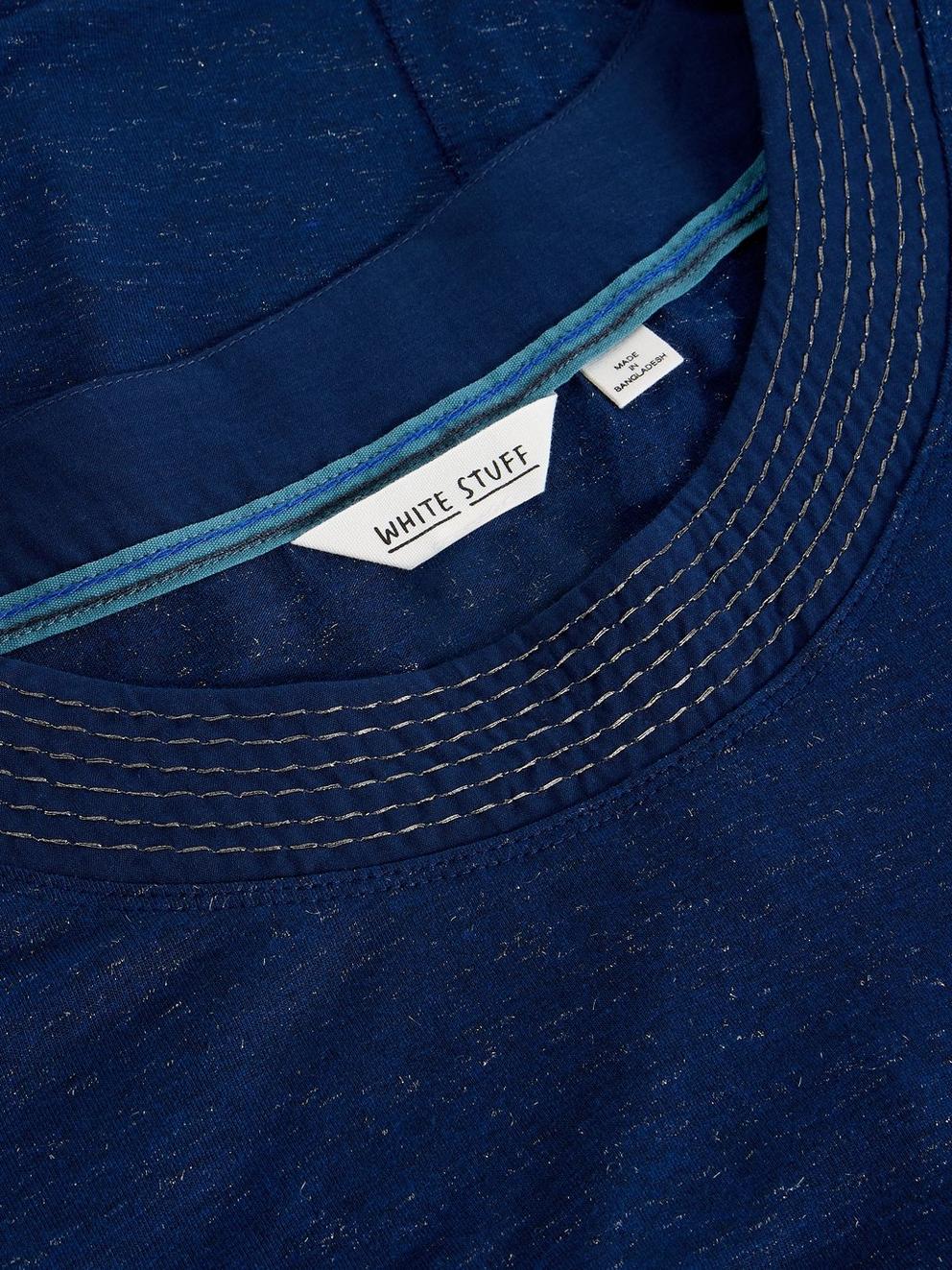 WEAVER LS SPARKLE TEE in DARK NAVY - FLAT DETAIL