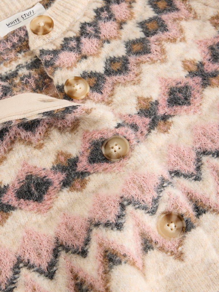 ARCTIC FAIRISLE CARDIGAN in NAT MLT - FLAT DETAIL