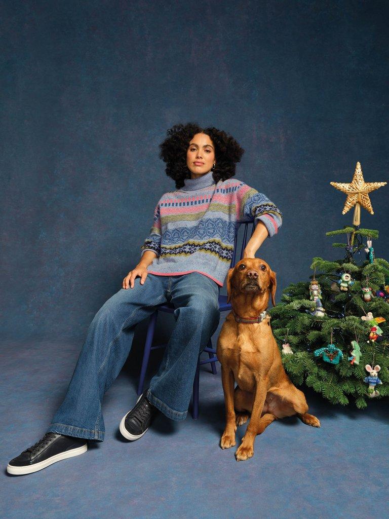 FELICITY FAIRISLE JUMPER in BLUE MULTI White Stuff