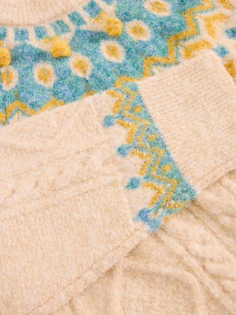 IZZY FAIRISLE CREW NECK JUMPER in IVORY MLT - FLAT DETAIL