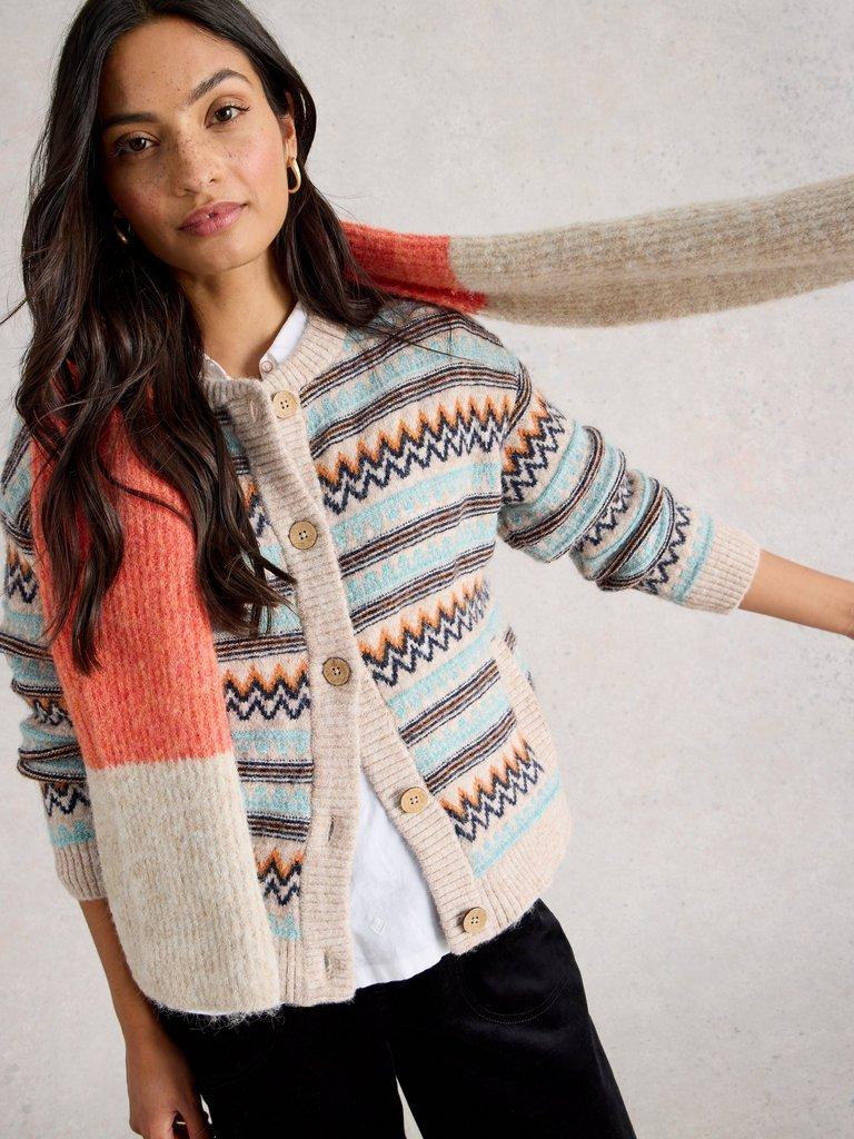 GEORGINA FAIRISLE CARDI in NAT MLT - LIFESTYLE