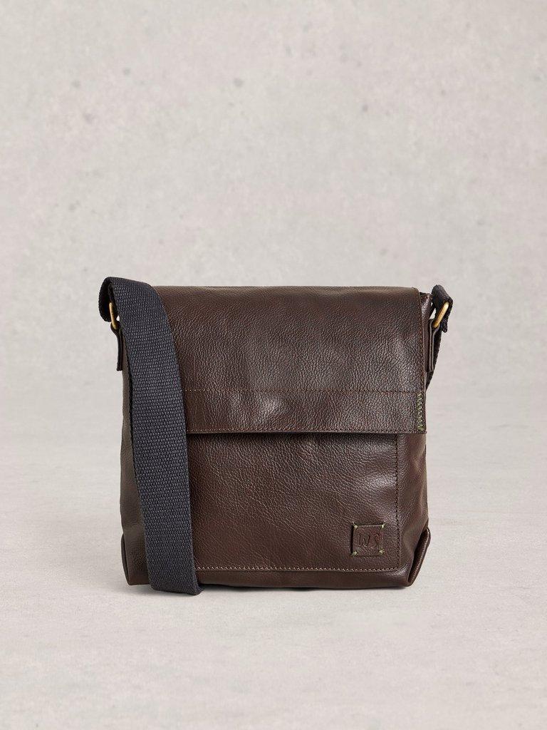 Connor Leather Crossbody Bag in DK BROWN - LIFESTYLE