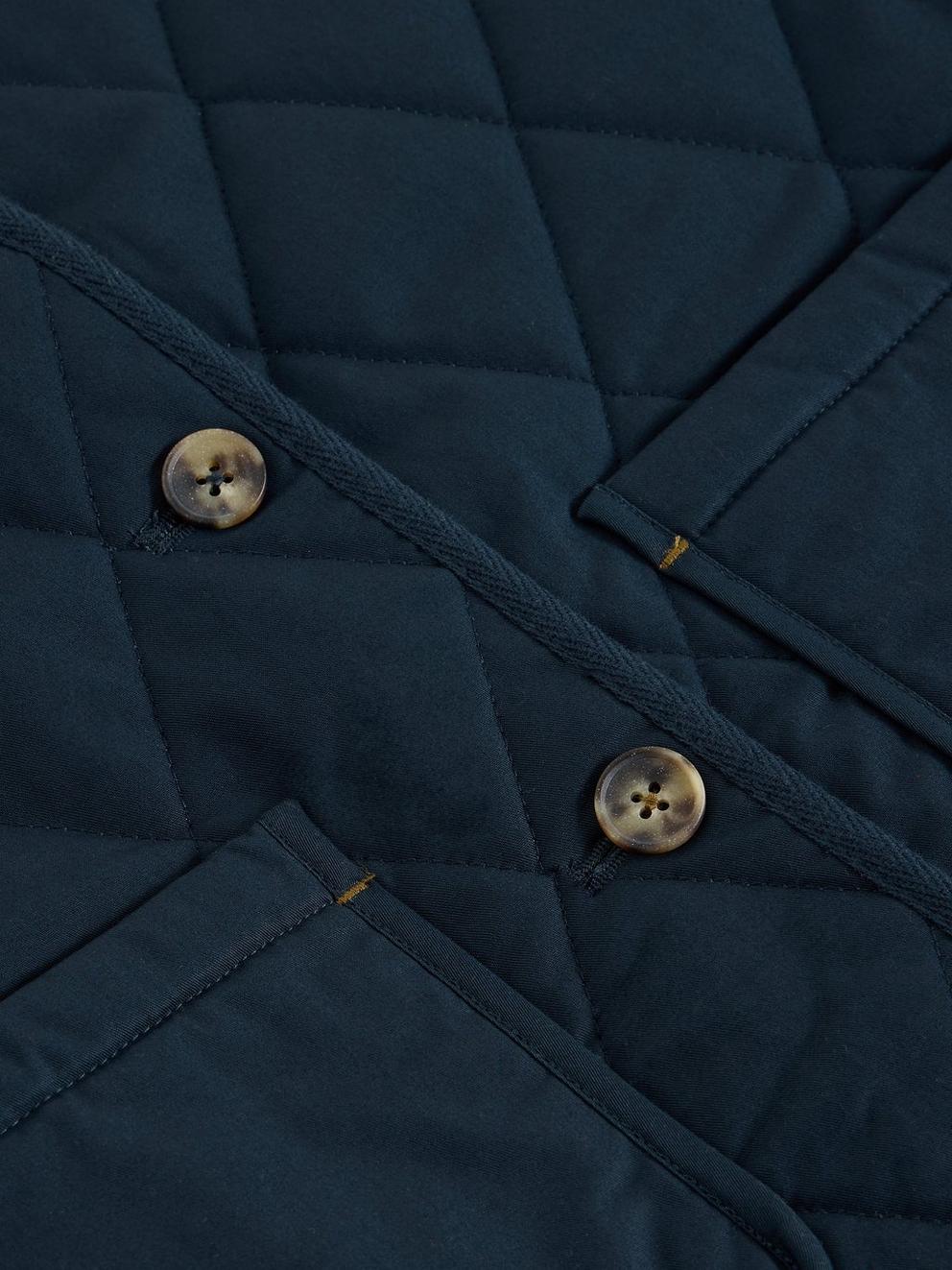 Emily Quilted Gilet in DARK NAVY - FLAT DETAIL