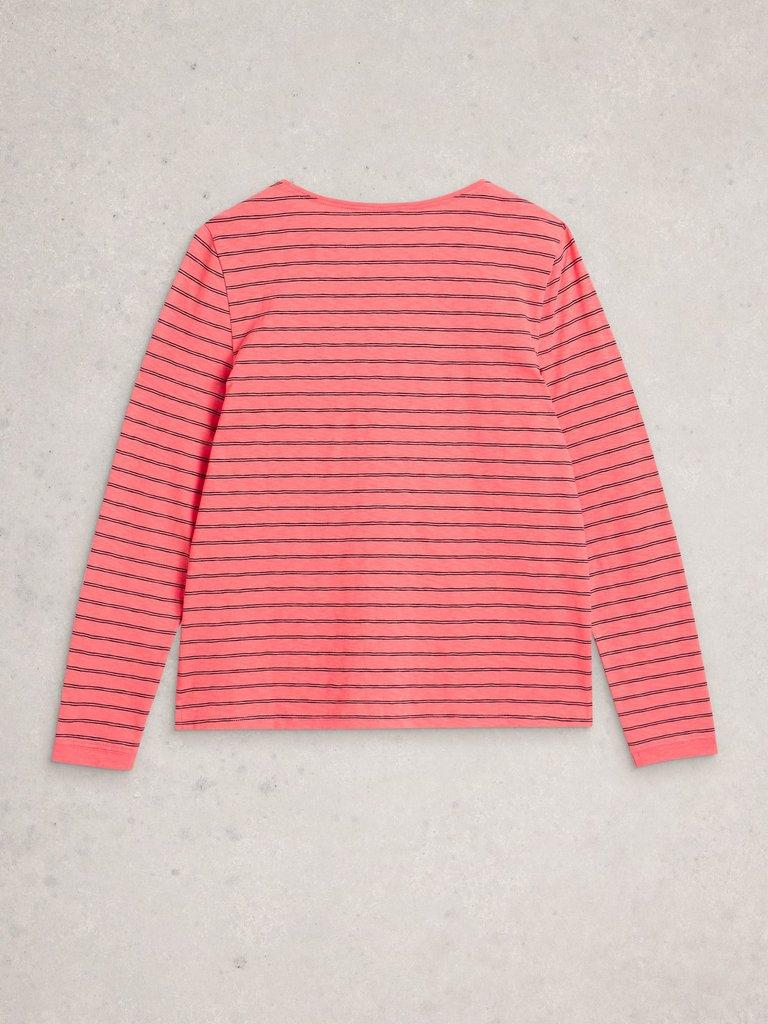 ALICE LS TEE in CORAL MLT - FLAT BACK
