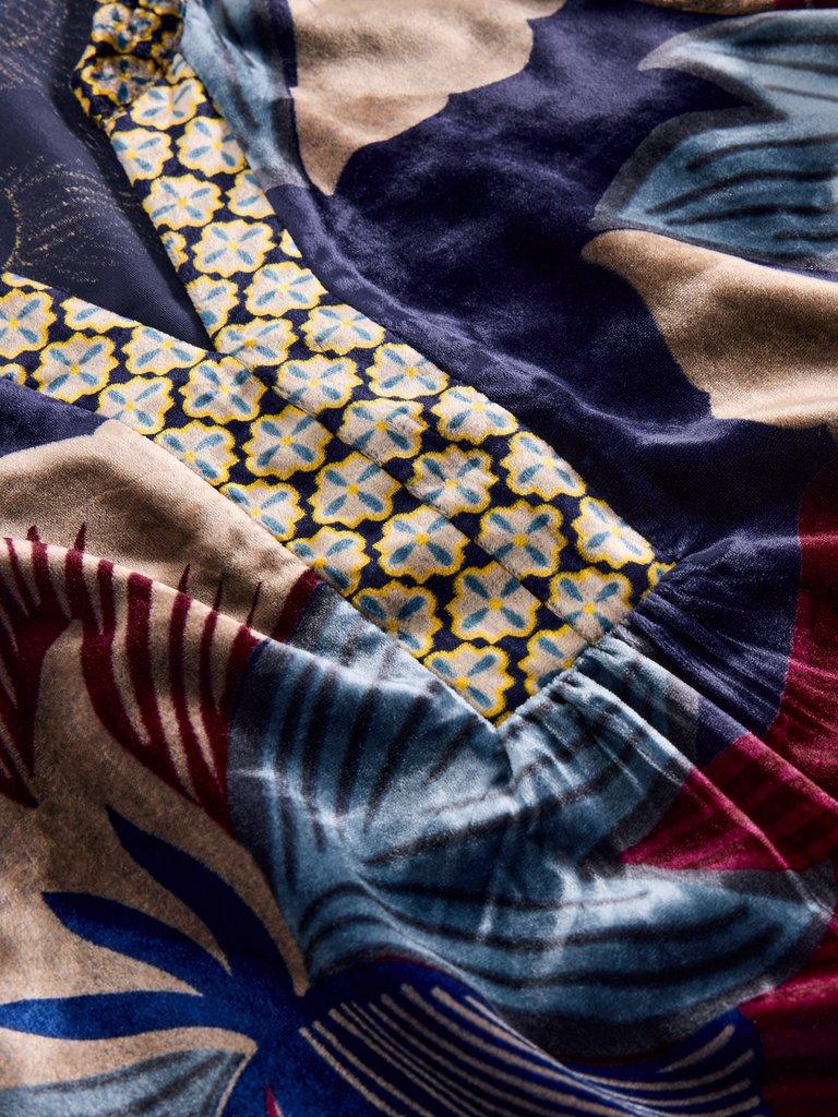 Ash Velvet Top in NAVY MULTI - FLAT DETAIL