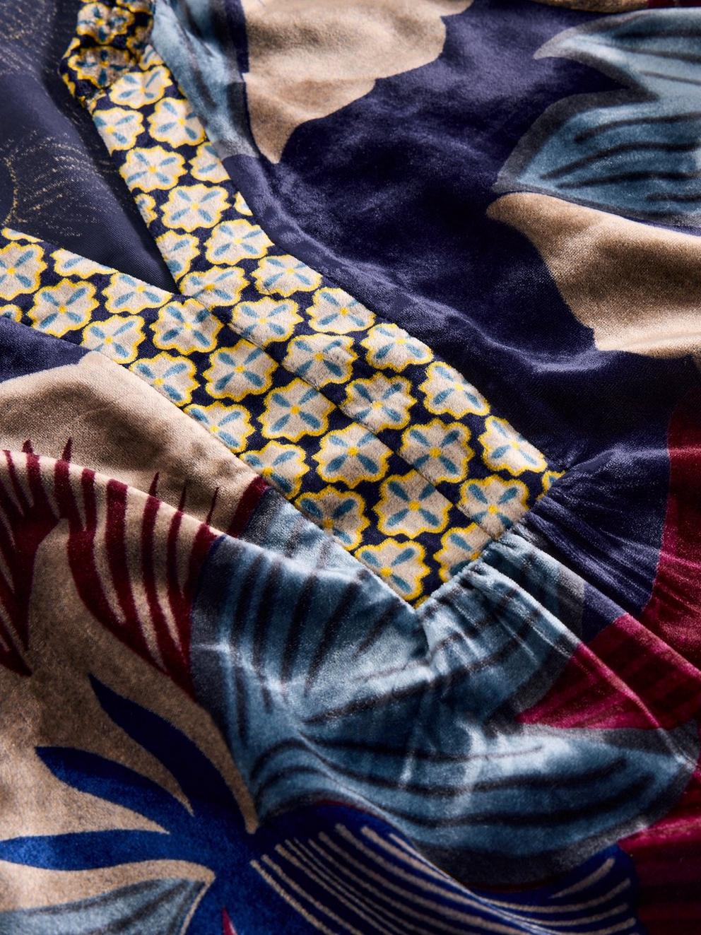 Ash Velvet Top in NAVY MULTI - FLAT DETAIL